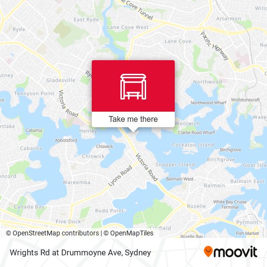 Wrights Rd at Drummoyne Ave map
