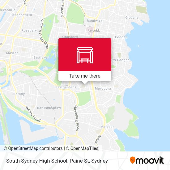 South Sydney High School, Paine St map
