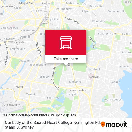 Mapa Our Lady of the Sacred Heart College, Kensington Rd, Stand B