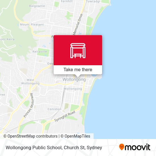 Wollongong Public School, Church St map