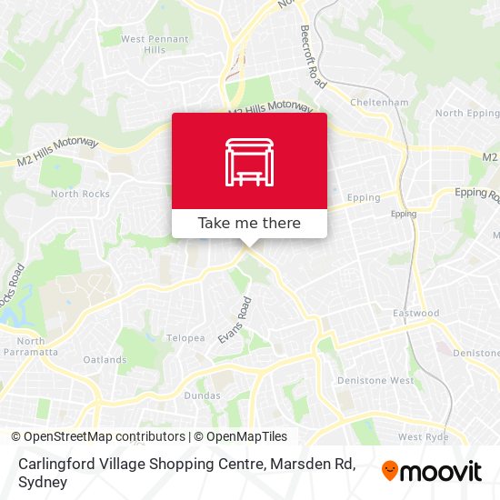 Mapa Carlingford Village Shopping Centre, Marsden Rd
