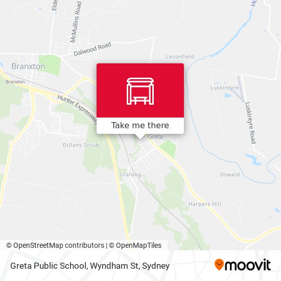 Greta Public School, Wyndham St map