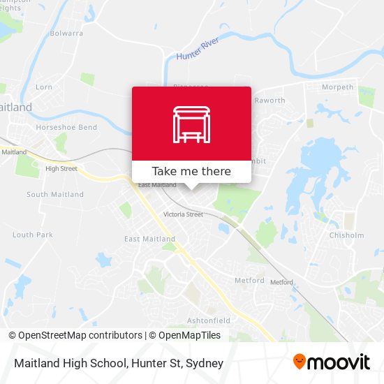 Mapa Maitland High School, Hunter St