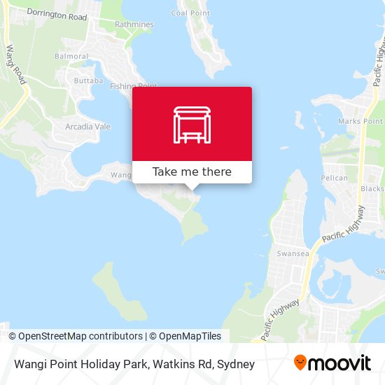 Mapa Wangi Point Holiday Park, Watkins Rd