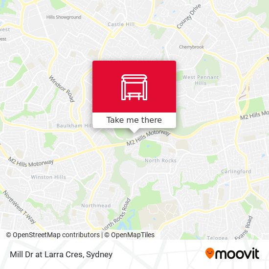 Mill Dr at Larra Cres map
