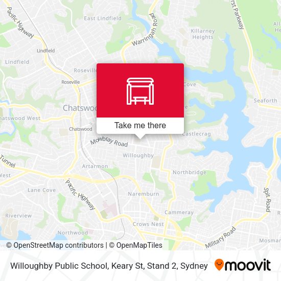 Willoughby Public School, Keary St, Stand 2 map