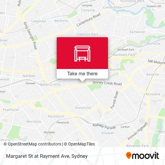 Margaret St at Rayment Ave map