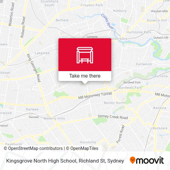 Kingsgrove North High School, Richland St map