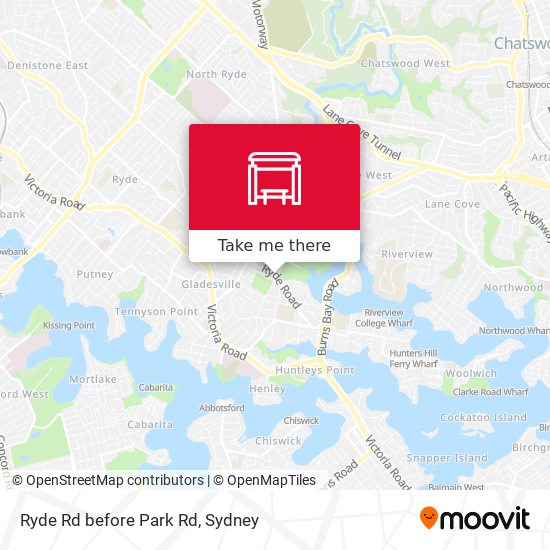 Ryde Rd before Park Rd map