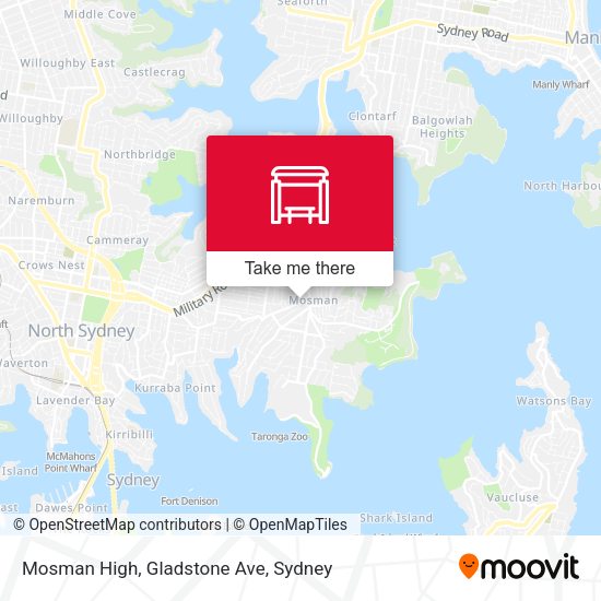 Mosman High, Gladstone Ave map