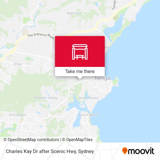 Charles Kay Dr after Scenic Hwy map