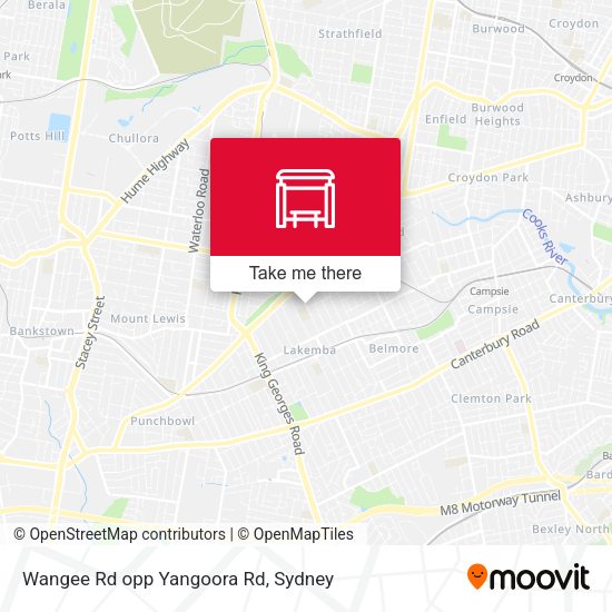 Wangee Rd opp Yangoora Rd map
