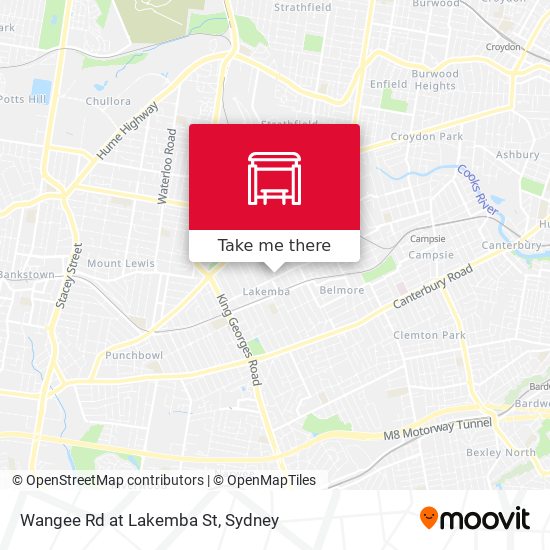 Wangee Rd at Lakemba St map