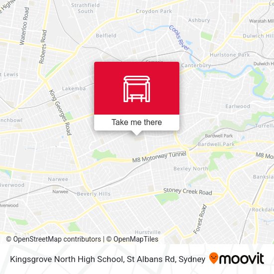 Kingsgrove North High School, St Albans Rd map