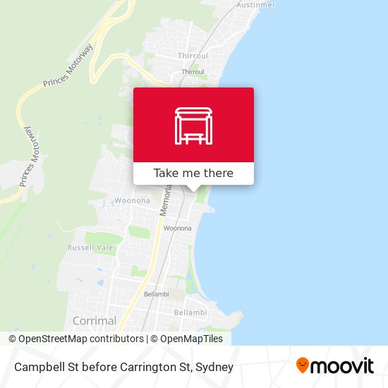 Campbell St before Carrington St map
