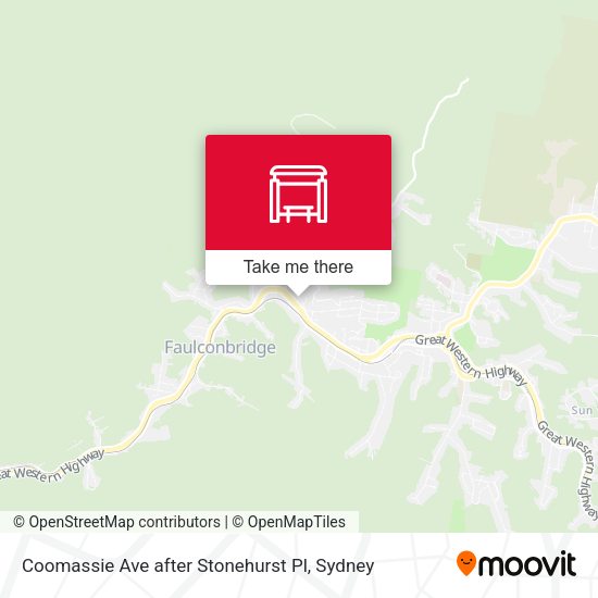 Coomassie Ave after Stonehurst Pl map