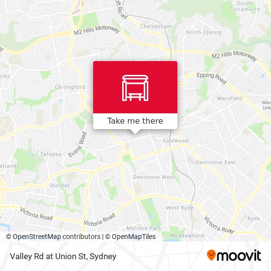 Valley Rd at Union St map