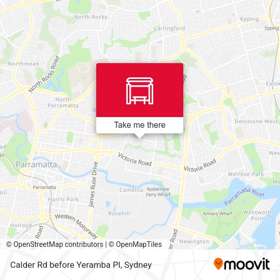 Calder Rd before Yeramba Pl map