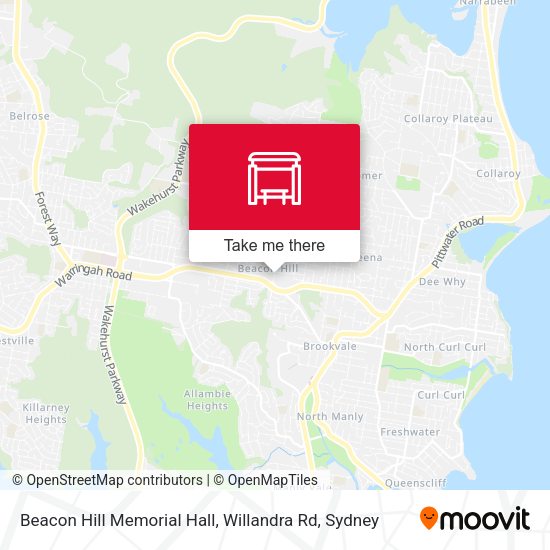 Beacon Hill Memorial Hall, Willandra Rd map