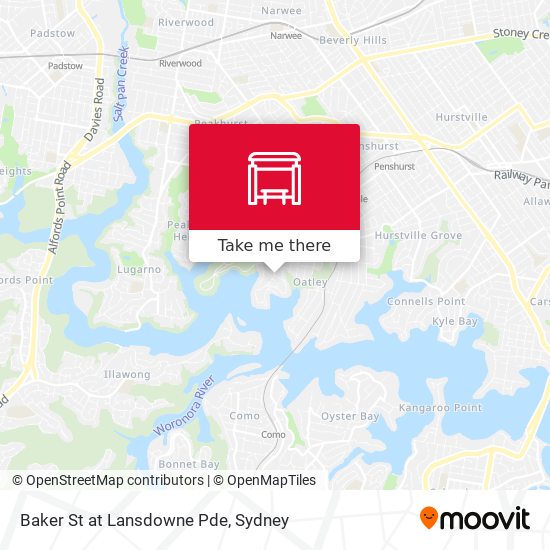 Baker St at Lansdowne Pde map