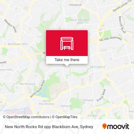 New North Rocks Rd opp Blackburn Ave map
