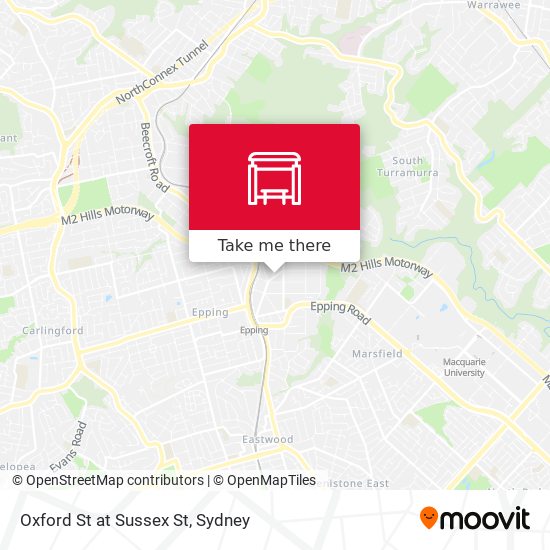 Oxford St at Sussex St map
