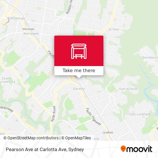 Pearson Ave at Carlotta Ave map