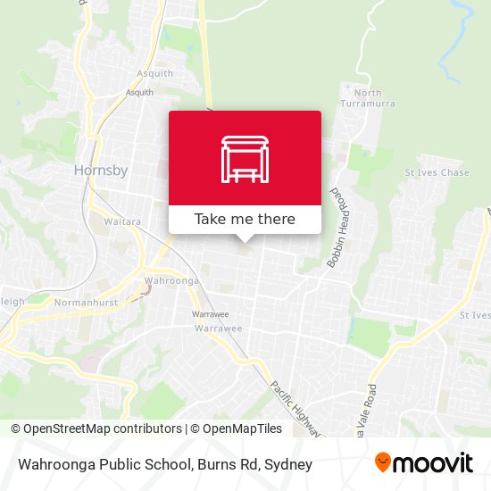 Mapa Wahroonga Public School, Burns Rd