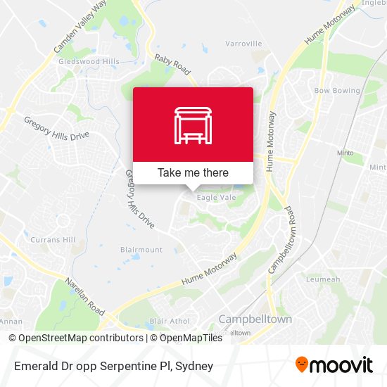 Emerald Dr opp Serpentine Pl map