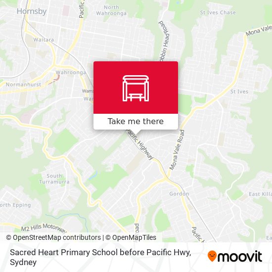 Sacred Heart Primary School before Pacific Hwy map