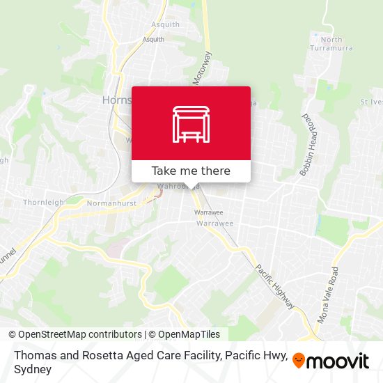 Thomas and Rosetta Aged Care Facility, Pacific Hwy map