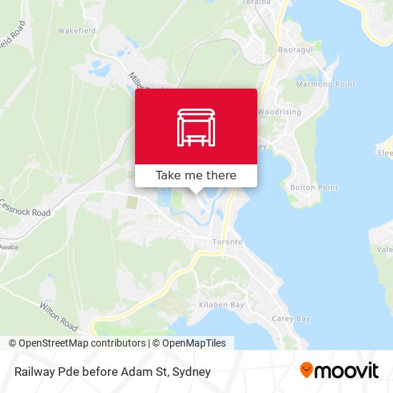 Railway Pde before Adam St map