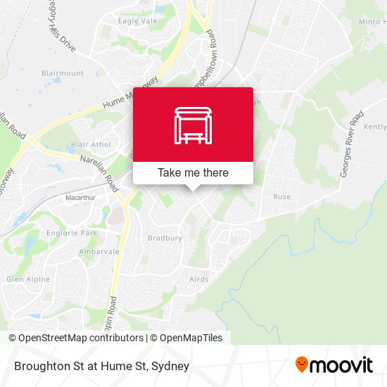 Broughton St at Hume St map