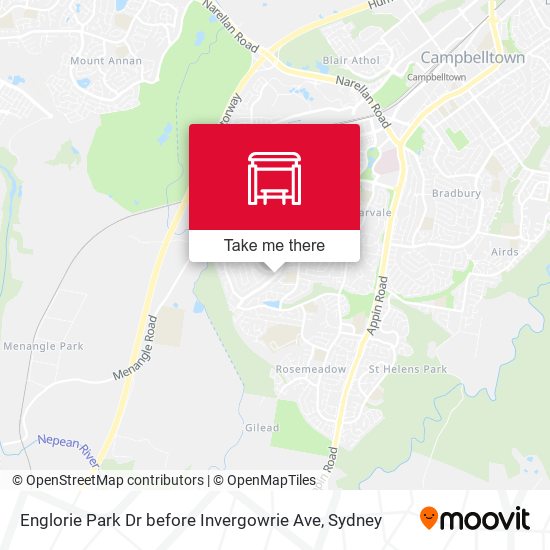 Englorie Park Dr before Invergowrie Ave map