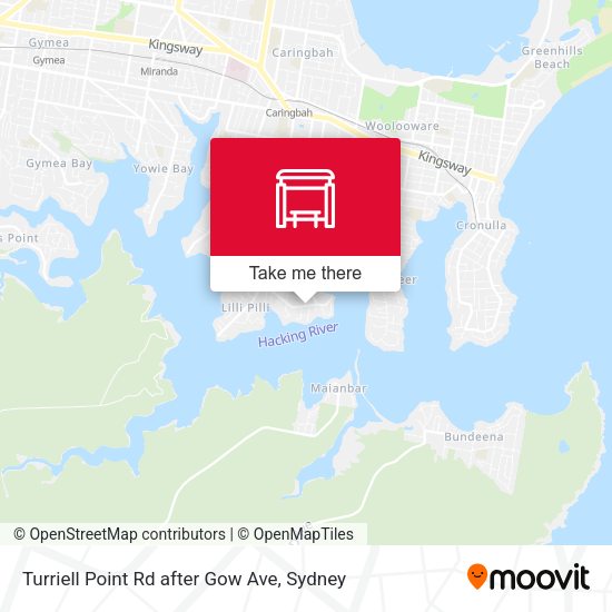 Turriell Point Rd after Gow Ave map