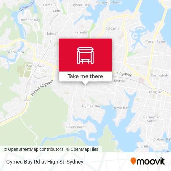 Gymea Bay Rd at High St map