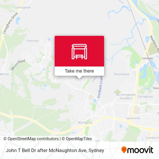 John T Bell Dr after McNaughton Ave map
