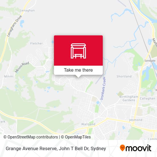 Grange Avenue Reserve, John T Bell Dr map