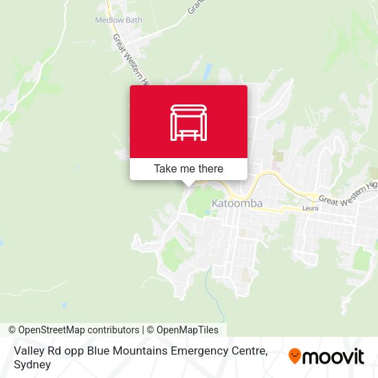 Valley Rd opp Blue Mountains Emergency Centre map