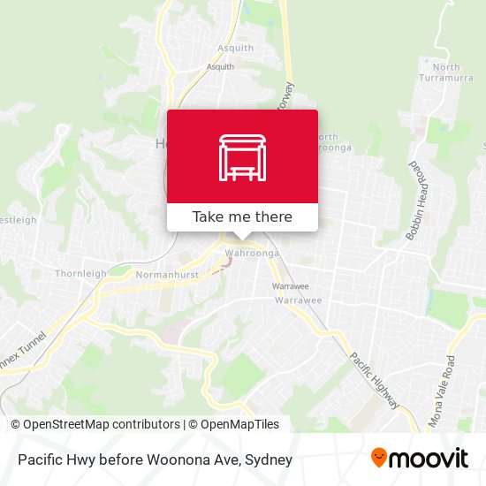 Pacific Hwy before Woonona Ave map