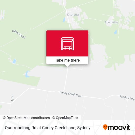 Quorrobolong Rd at Coney Creek Lane map