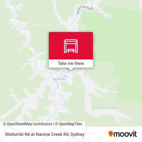 Wollombi Rd at Narone Creek Rd map