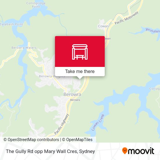 The Gully Rd opp Mary Wall Cres map