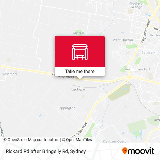Rickard Rd after Bringelly Rd map