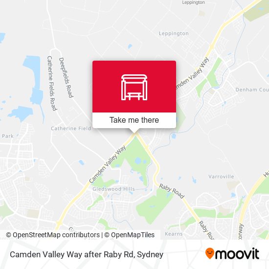 Camden Valley Way after Raby Rd map