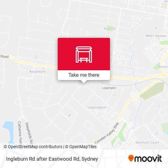 Ingleburn Rd after Eastwood Rd map