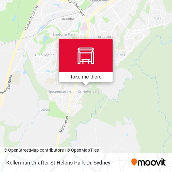 Kellerman Dr after St Helens Park Dr map