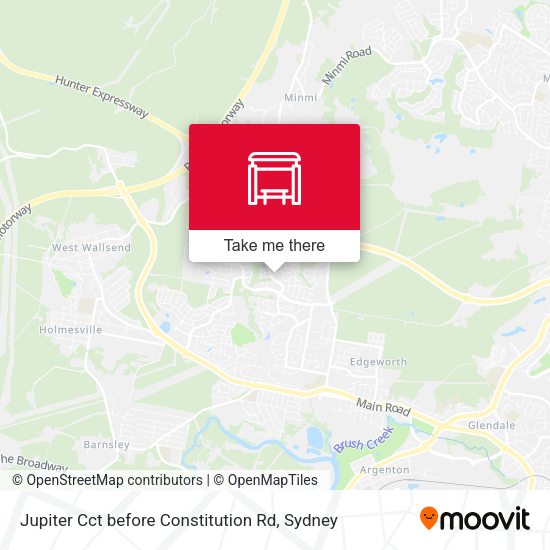Jupiter Cct before Constitution Rd map