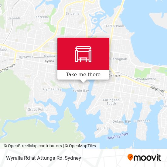 Wyralla Rd at Attunga Rd map