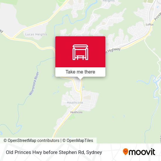 Old Princes Hwy before Stephen Rd map